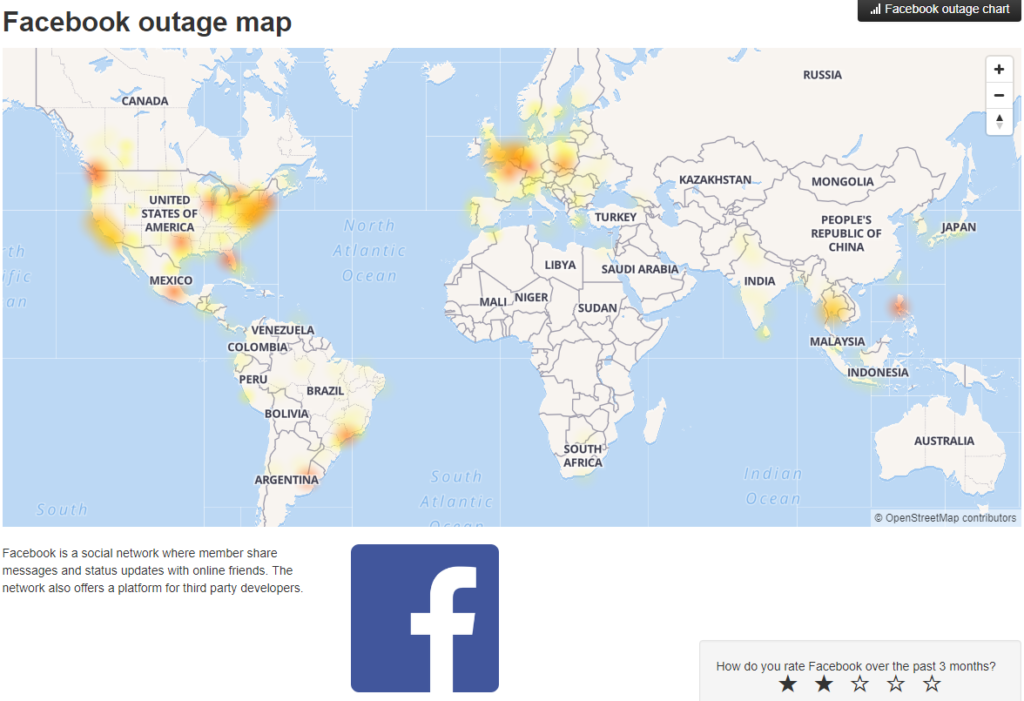 Facebook down for some users around the world 6