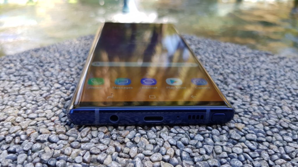 The Galaxy Note9 still has an audio jack and it's IP68 water resistant to boot.
