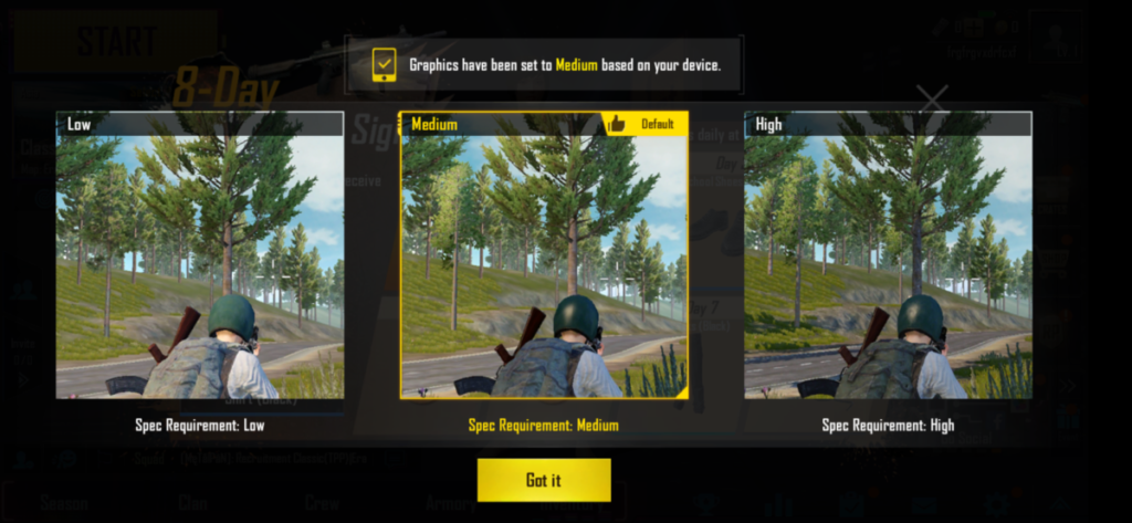 PUBG was very playable at casual settings on the Redmi Note 7