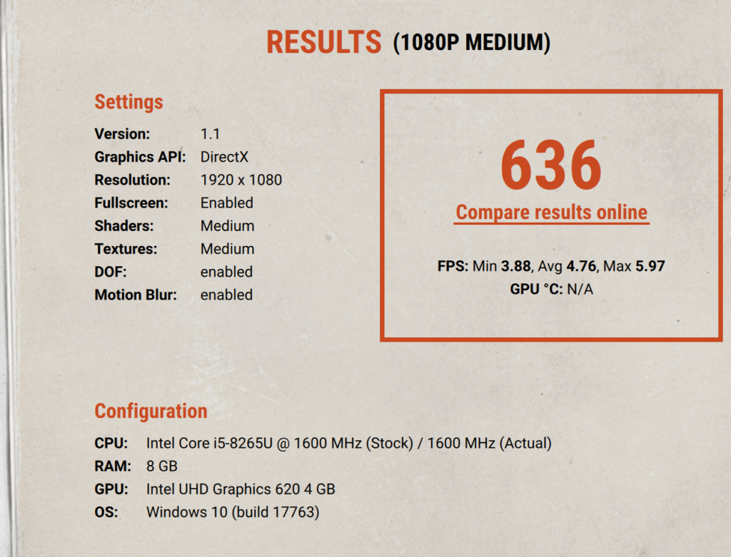 Asus ExpertBook P5440FA unigine
