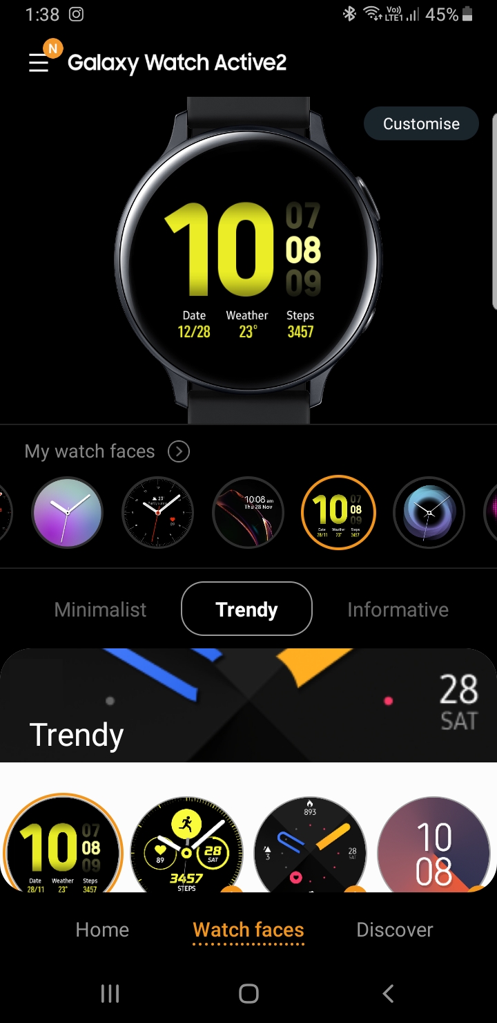 Watch Active2 app