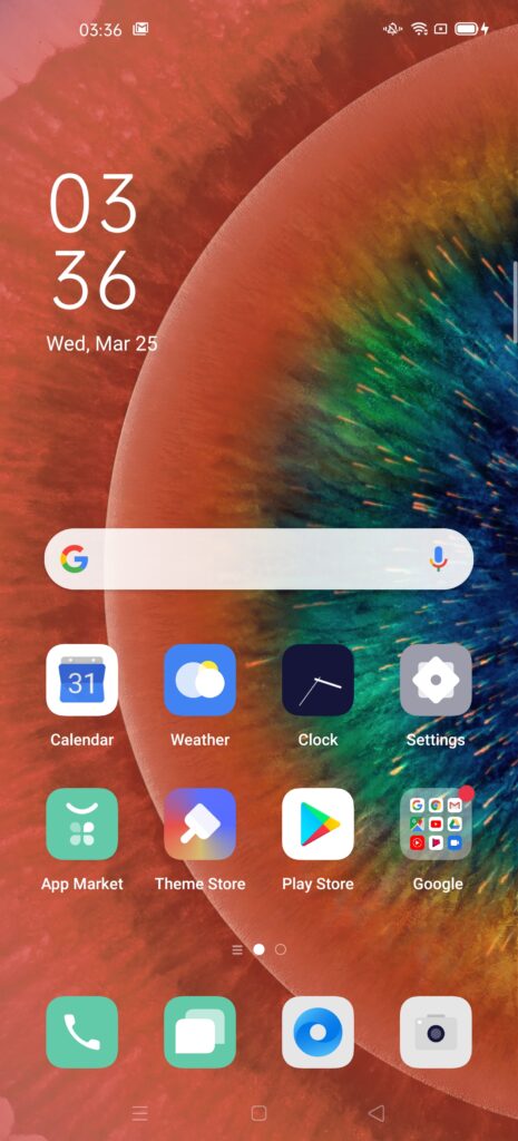 OPPO Find X2 home screen