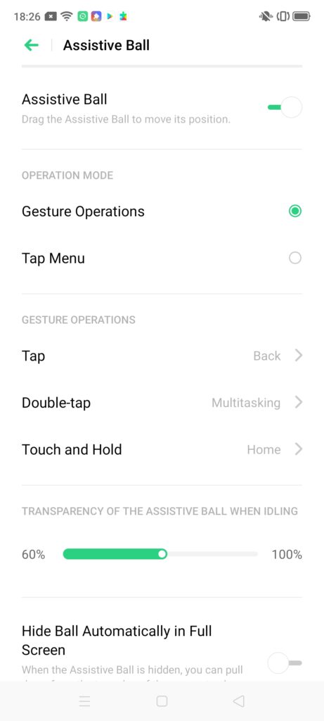 OPPO A91 UI gestures 2