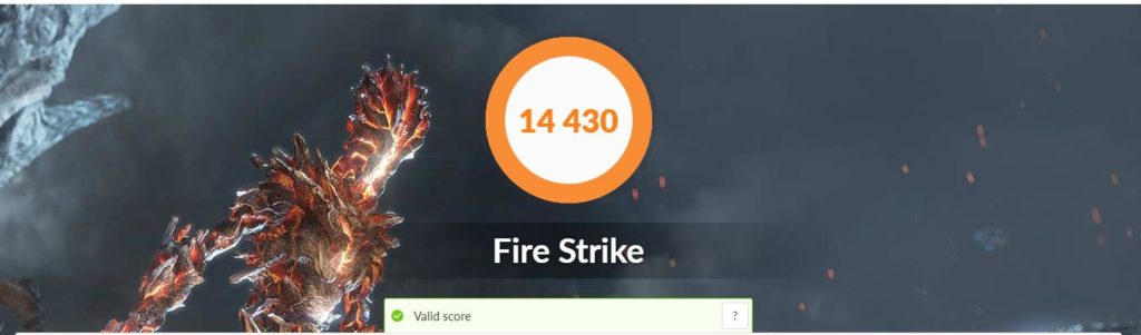 Asus TUF Gaming A15 fire strike