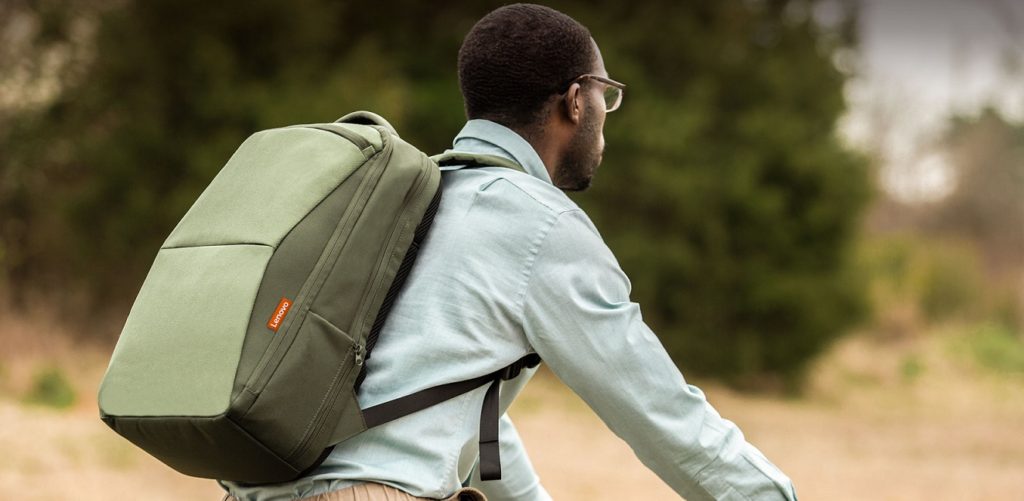 This stylish urban Lenovo Eco Pro backpack is made from 34 recycled plastic bottles 1