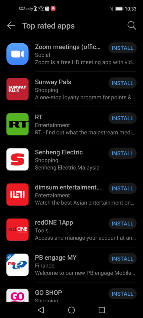 Huawei nova 7 SE Review appgallery apps