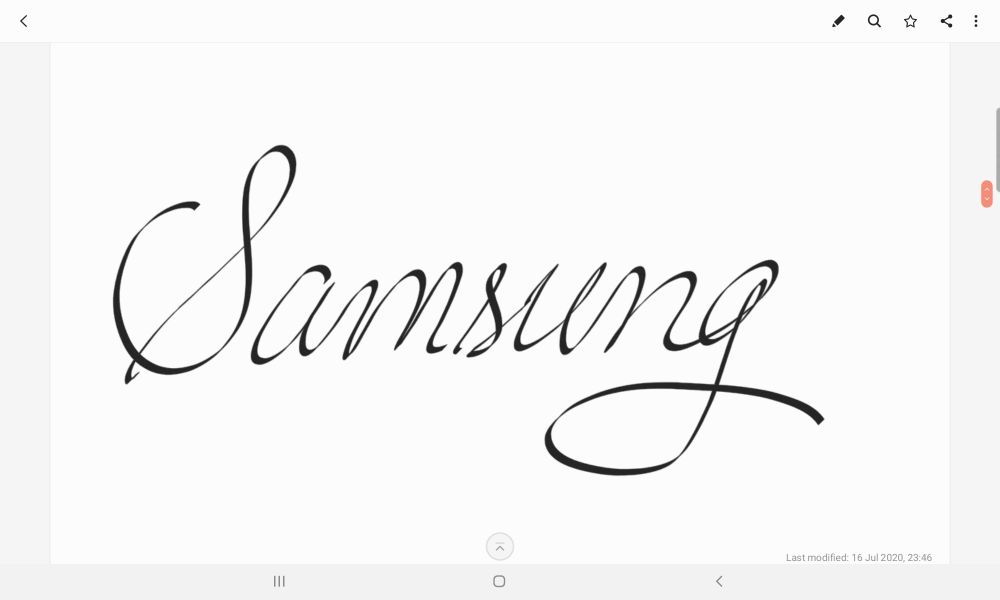 Samsung Galaxy Tab S6 Lite review calligraphy