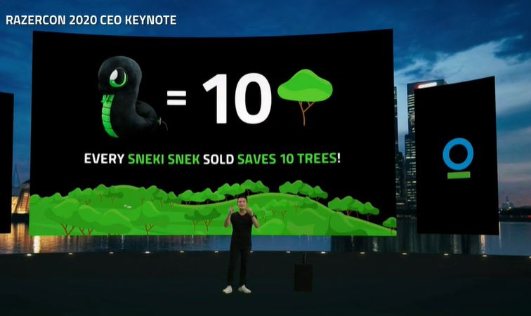 Razer Sneki Snek Plushies save trees