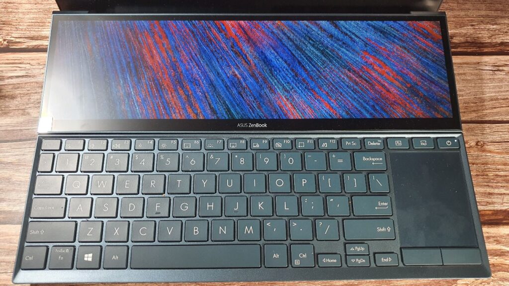 ASUS ZenBook Duo14 UX482 Review keyboard top