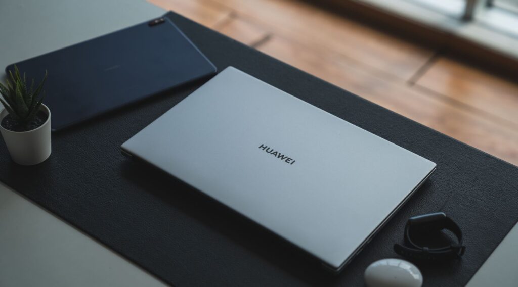 Huawei MateBook 2021 series laptops angled slim