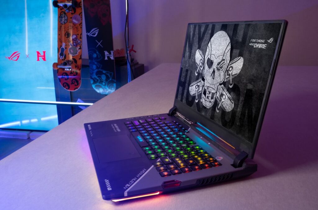 ASUS Republic of Gamers have crafted a concept gaming laptop exclusively for him dubbed the ROG Strix Nyjah Huston Special Edition. side