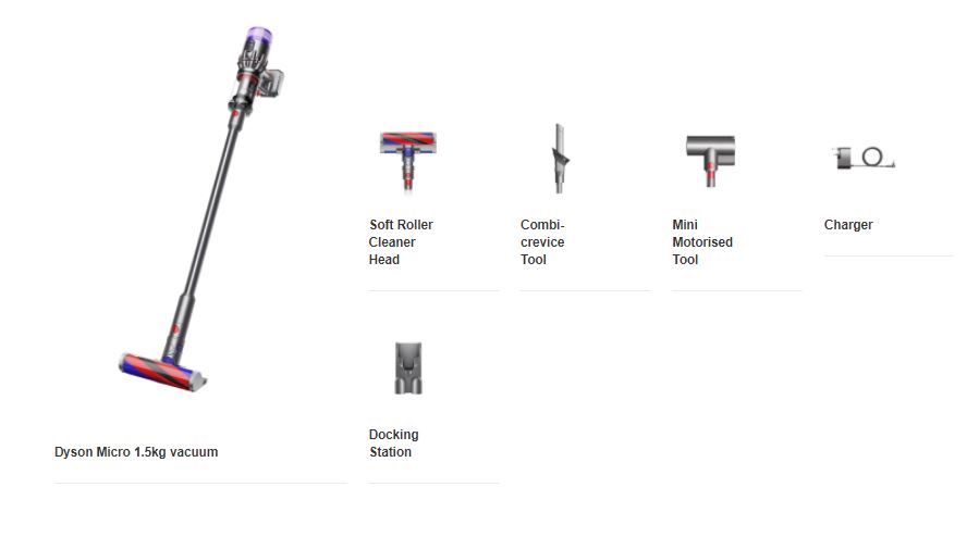 Dyson micro price whats in the box