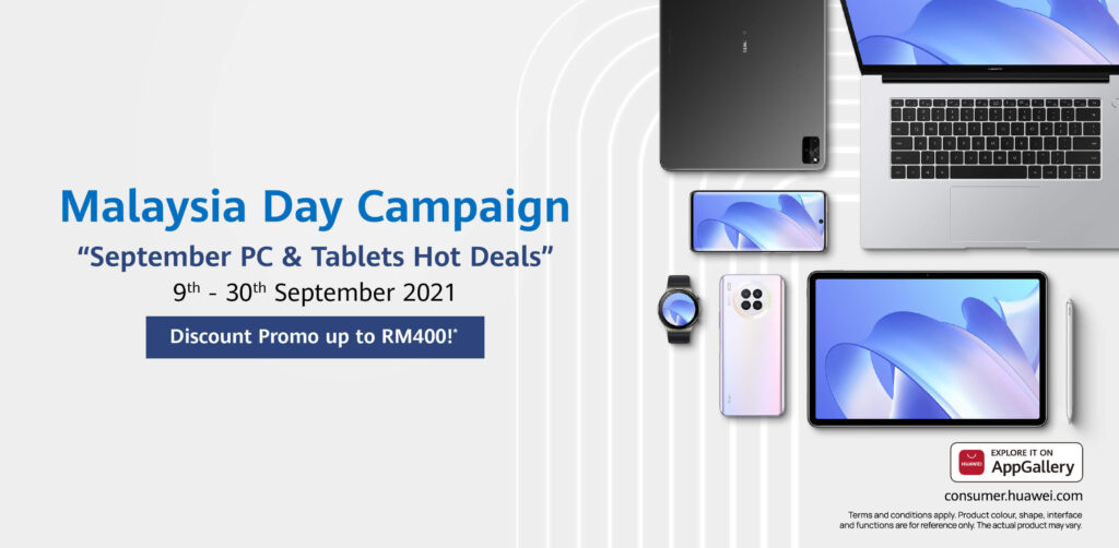Get up to RM400 in awesome discounts on Huawei PCs and more in Malaysia Day Campaign cover