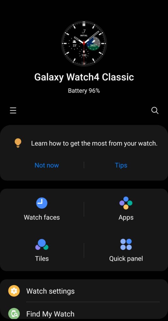 Samsung Galaxy Watch4 Classic Review screenshot wearable