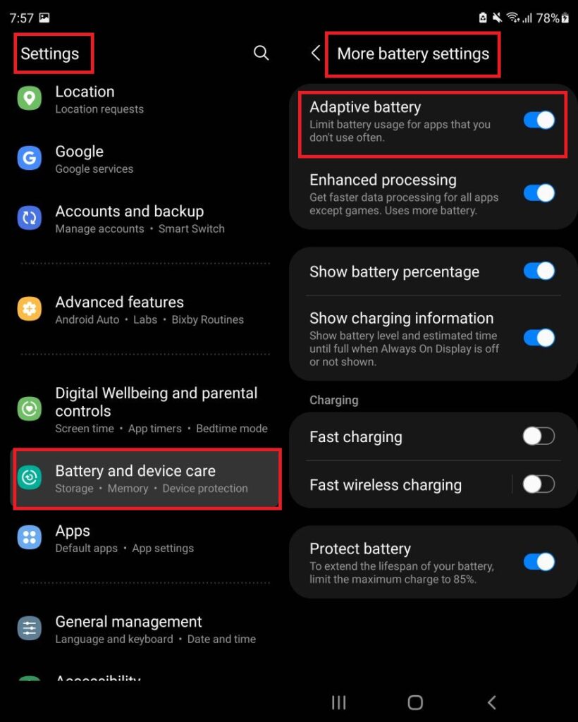 Galaxy Z Fold3 Power User Tip #3 - Turn on Background Usage Limits and Adaptive Battery to Enhance Battery Life (1)