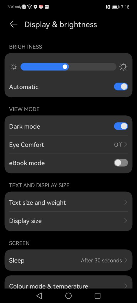 Huawei nova 9 SE review dark mode