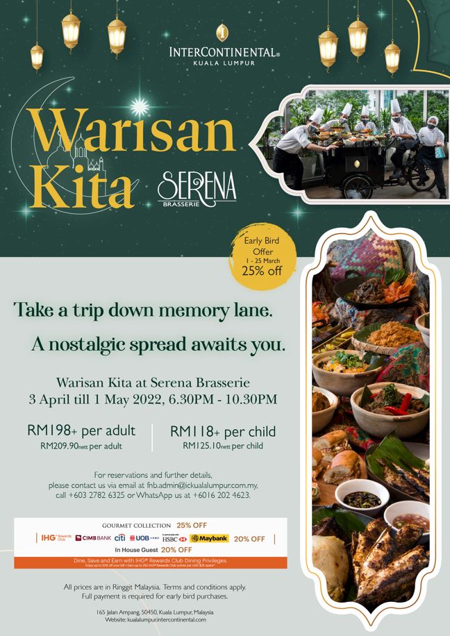 Warisan Kita at Serena Brasserie poster