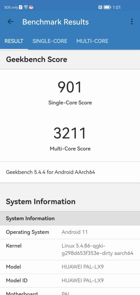 Huawei Mate Xs 2 review geekbench