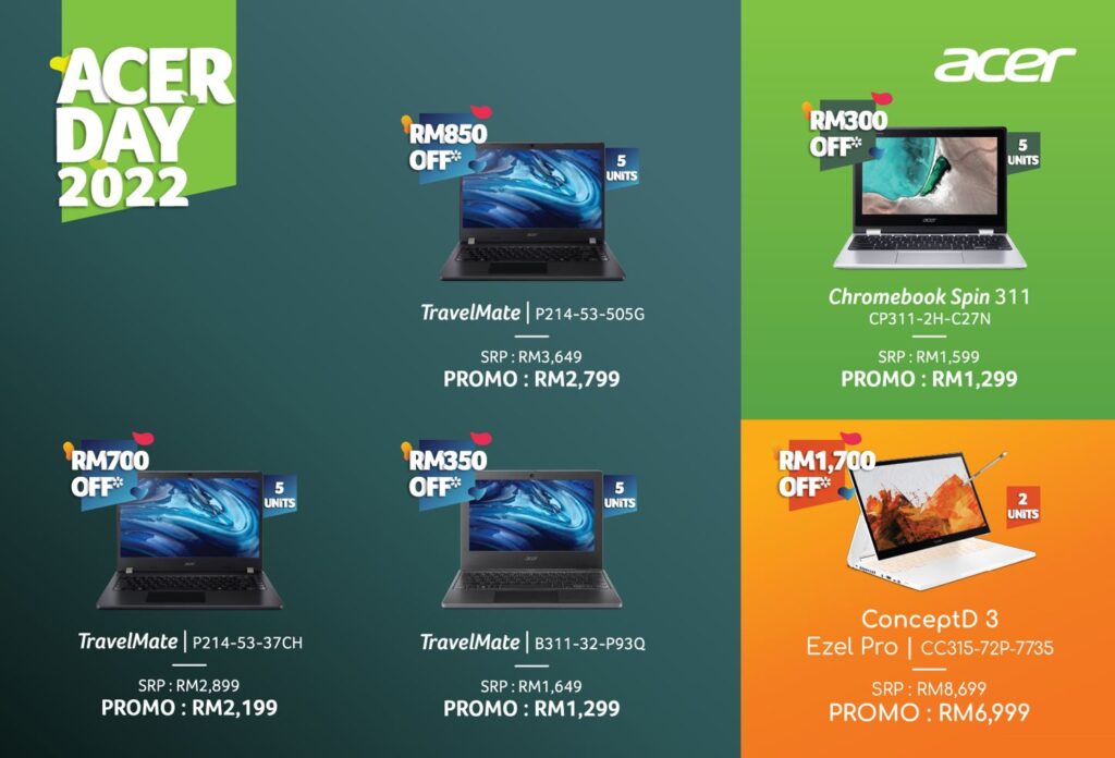 acer day 2022 flash sales  laptops