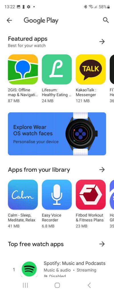 Samsung Galaxy Watch5 40mm Review app store