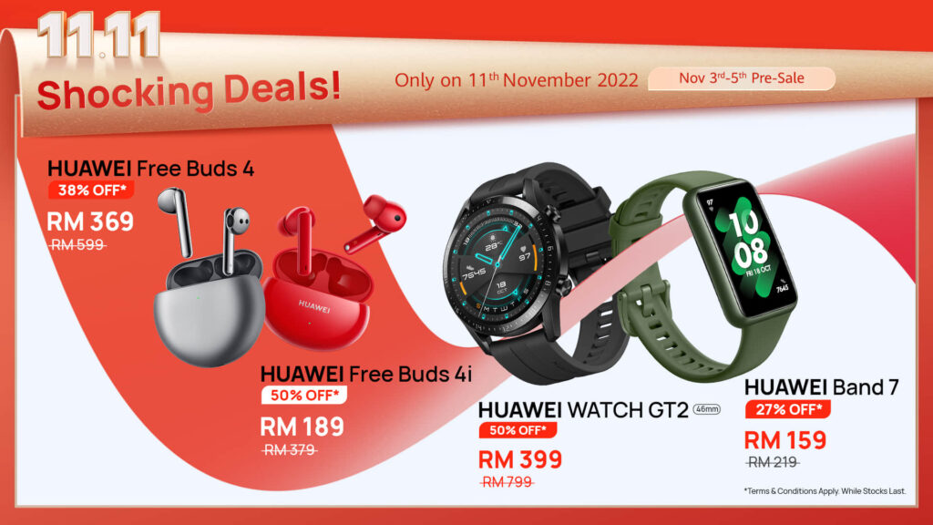 Huawei 1111 One Day Big Sale Audio & Wearabie