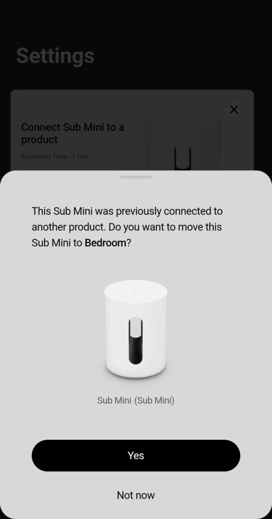 Sonos Sub Mini Review setup 1