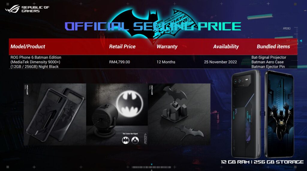rog phone 6 batman edition price Malaysia